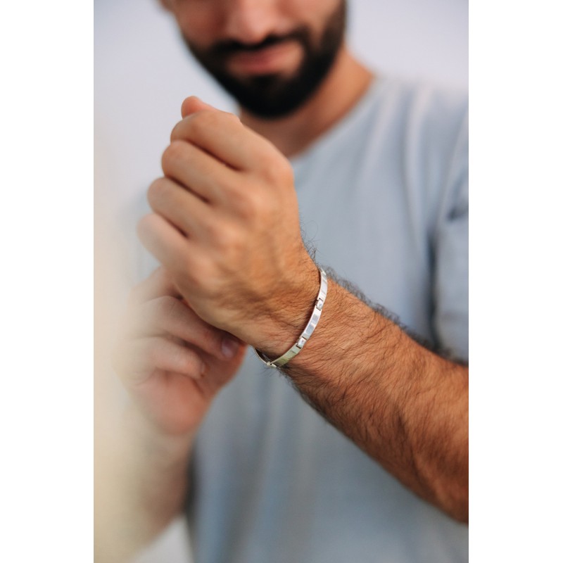 Χειροπέδα με κούμπωμα, ασήμι 925 Χειροπέδα με κούμπωμα, ασήμι 925