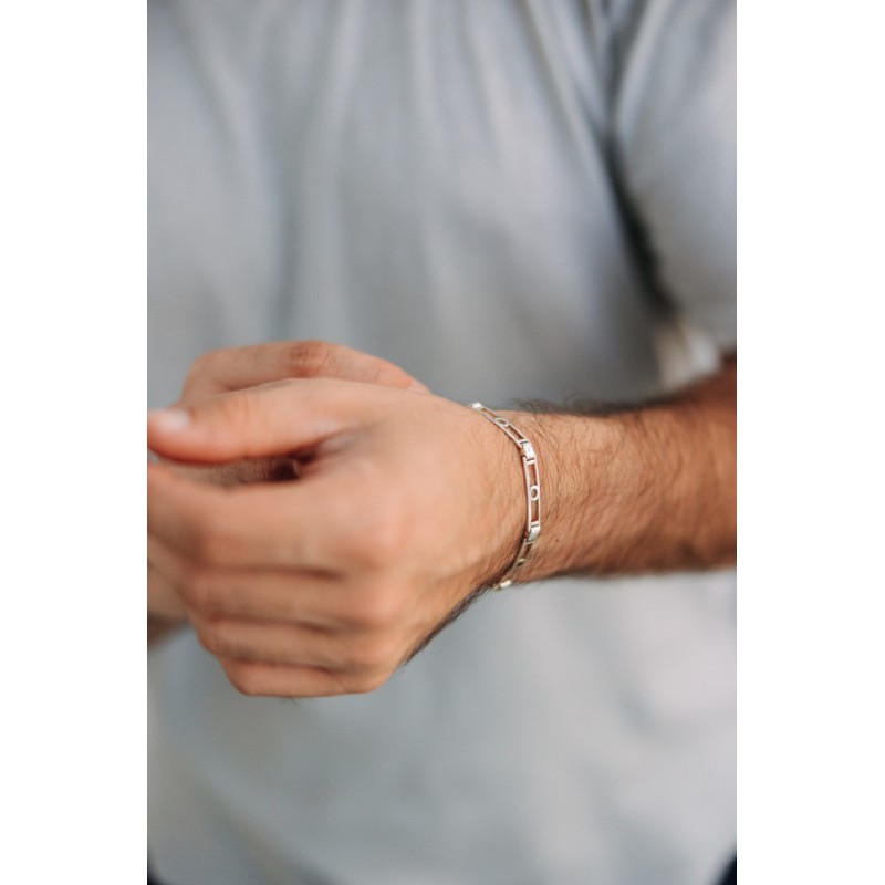 Χειροπέδα με κούμπωμα, ασήμι 925 Χειροπέδα με κούμπωμα, ασήμι 925