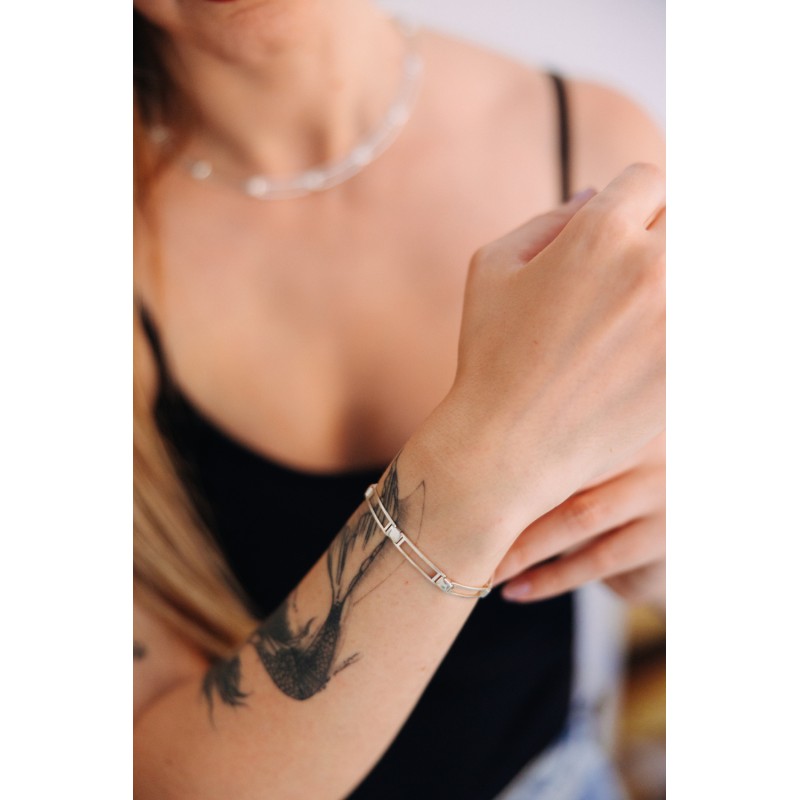 Βραχιόλι με κούμπωμα, ασήμι 925 Βραχιόλι με κούμπωμα, ασήμι 925