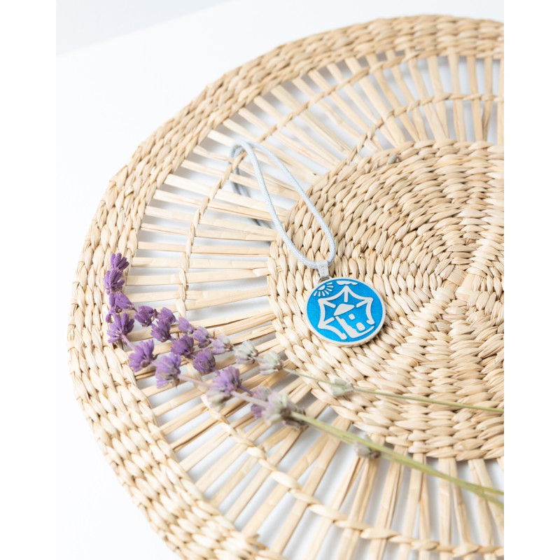 Μενταγιόν ανεμόμυλος, ασήμι 925, μπλε σμάλτο Μενταγιόν ανεμόμυλος, ασήμι 925, μπλε σμάλτο