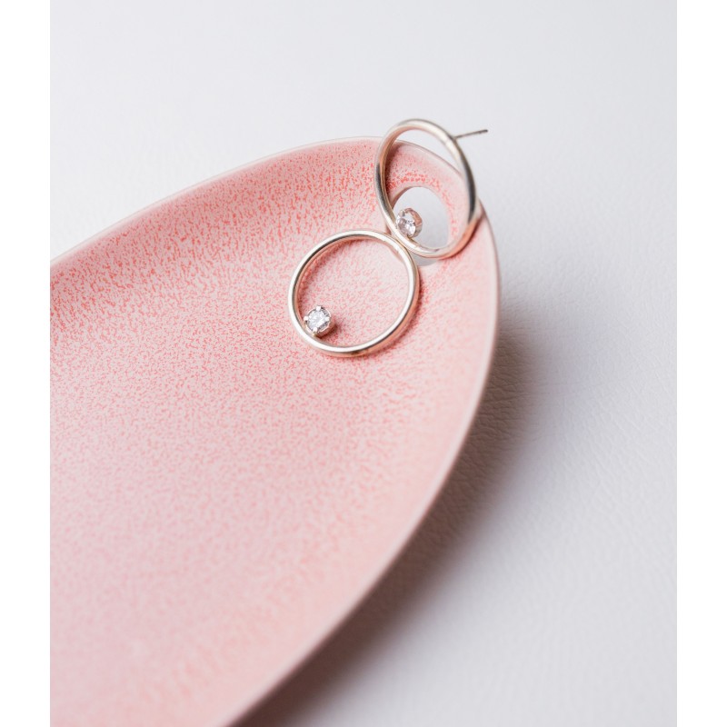 Κρίκοι με ζιρκόν, ασήμι 925 Κρίκοι με ζιρκόν, ασήμι 925