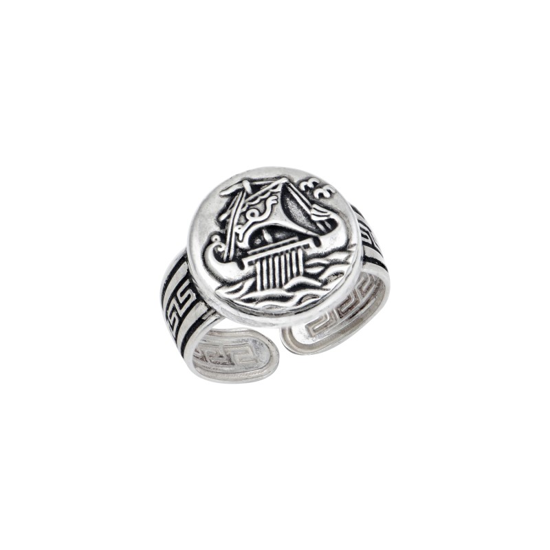 Δαχτυλίδι κερκυραϊκό πλοίο. Οξειδωμένο ασήμι 925. Δαχτυλίδι κερκυραϊκό πλοίο. Οξειδωμένο ασήμι 925.