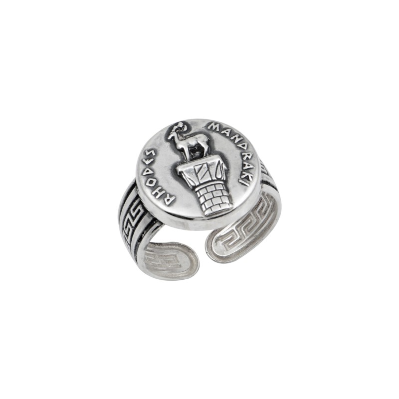 Δαχτυλίδι ελάφι Ρόδου. Οξειδωμένο ασήμι 925. Δαχτυλίδι ελάφι Ρόδου. Οξειδωμένο ασήμι 925.