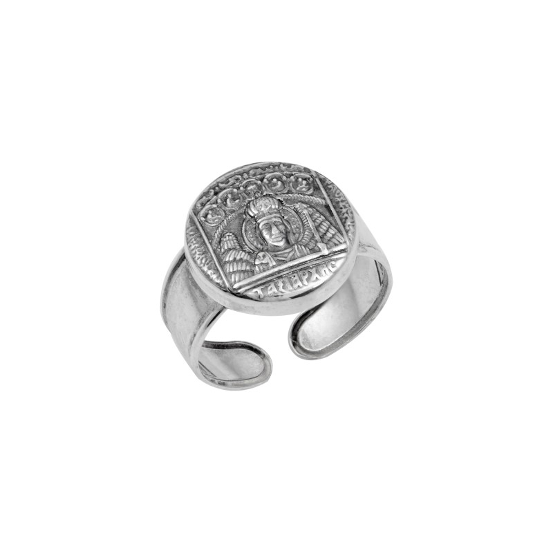 Δαχτυλίδι Ταξιάρχης Μανταμάδου. Οξειδωμένο ασήμι 925. Δαχτυλίδι Ταξιάρχης Μανταμάδου. Οξειδωμένο ασήμι 925.