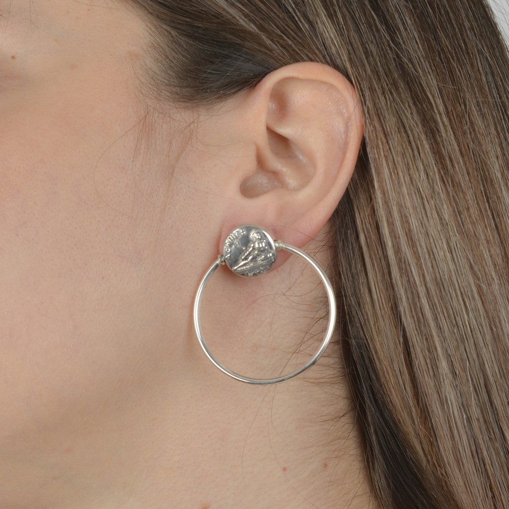 Κρίκοι Αχιλλέας. Οξειδωμένο ασήμι 925.