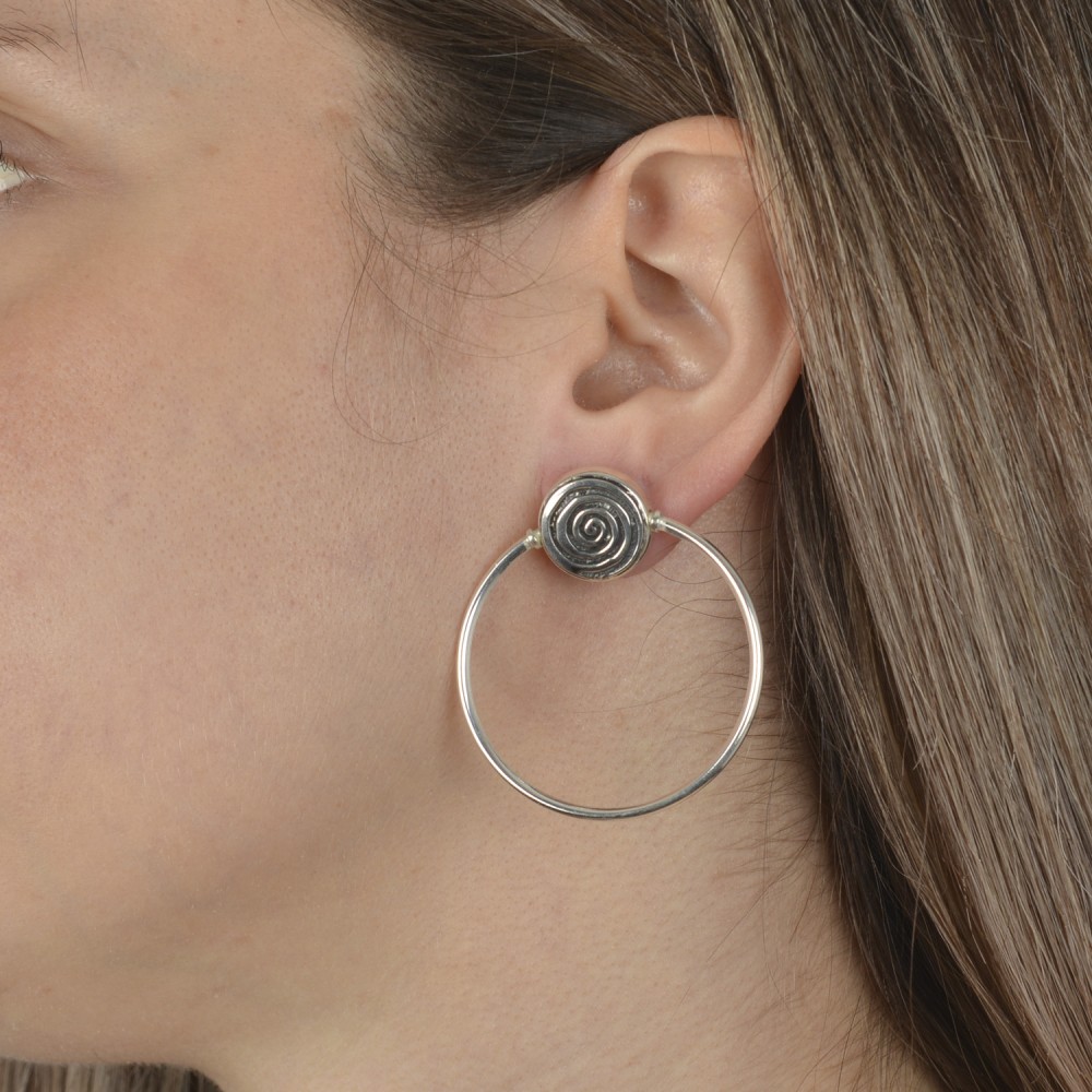 Κρίκοι Σπίρα. Οξειδωμένο ασήμι 925.