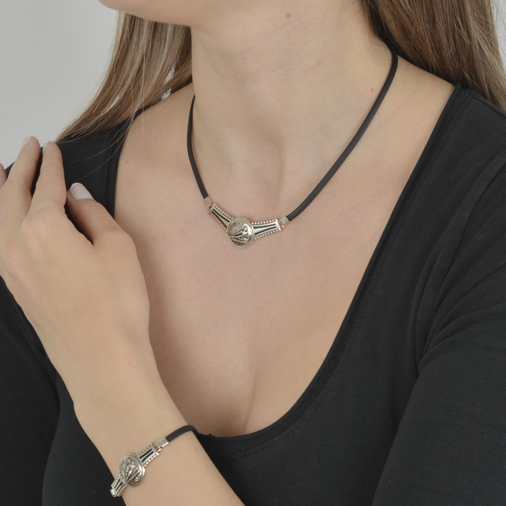 Βραχιόλι Αχιλλέας. Οξειδωμένο ασήμι 925.