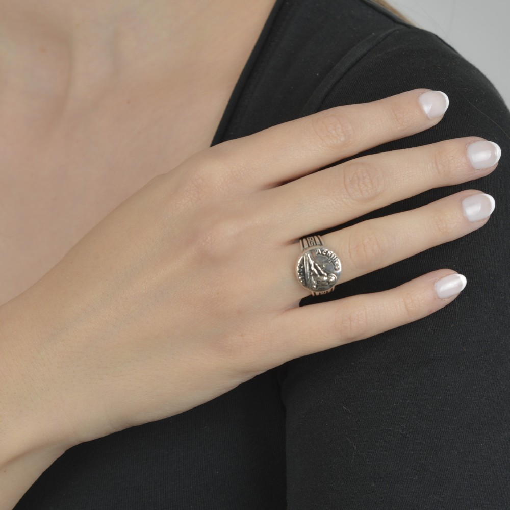 Δαχτυλίδι Αχιλλέας. Οξειδωμένο ασήμι 925.