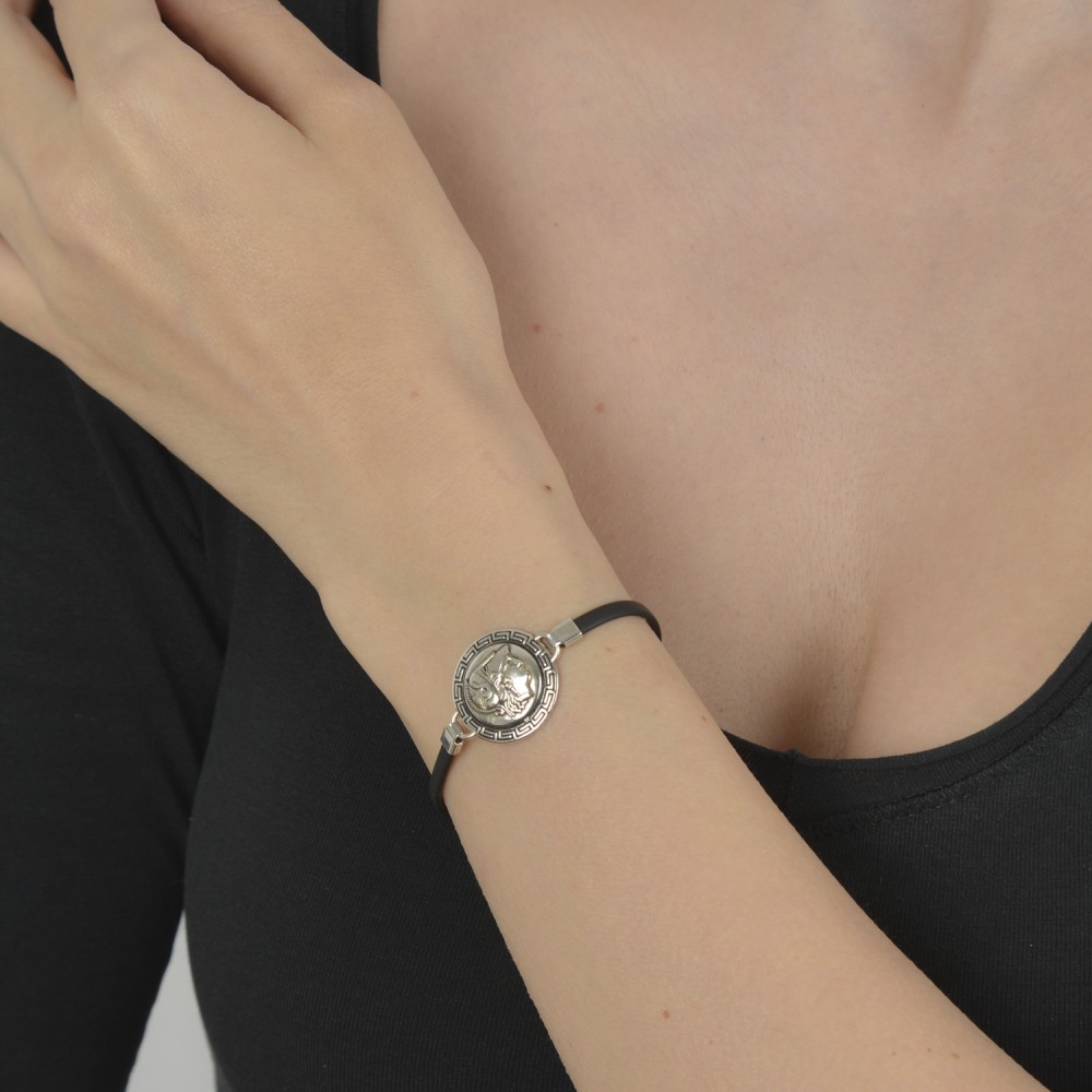 Βραχιόλι θεά Αθηνά. Οξειδωμένο ασήμι 925.