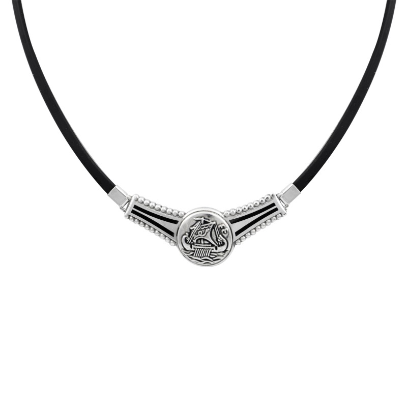 Κολιέ κερκυραϊκό πλοίο. Οξειδωμένο ασήμι 925. Κολιέ κερκυραϊκό πλοίο. Οξειδωμένο ασήμι 925.