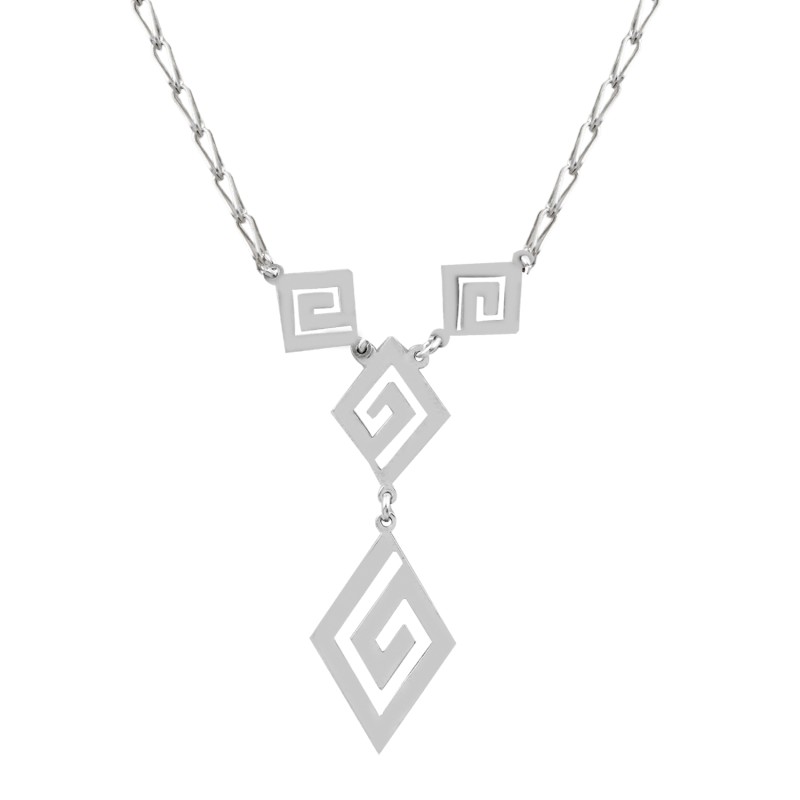 Κολιέ ρόμβος αλυσίδα. Ασήμι 925. Κολιέ ρόμβος αλυσίδα. Ασήμι 925.