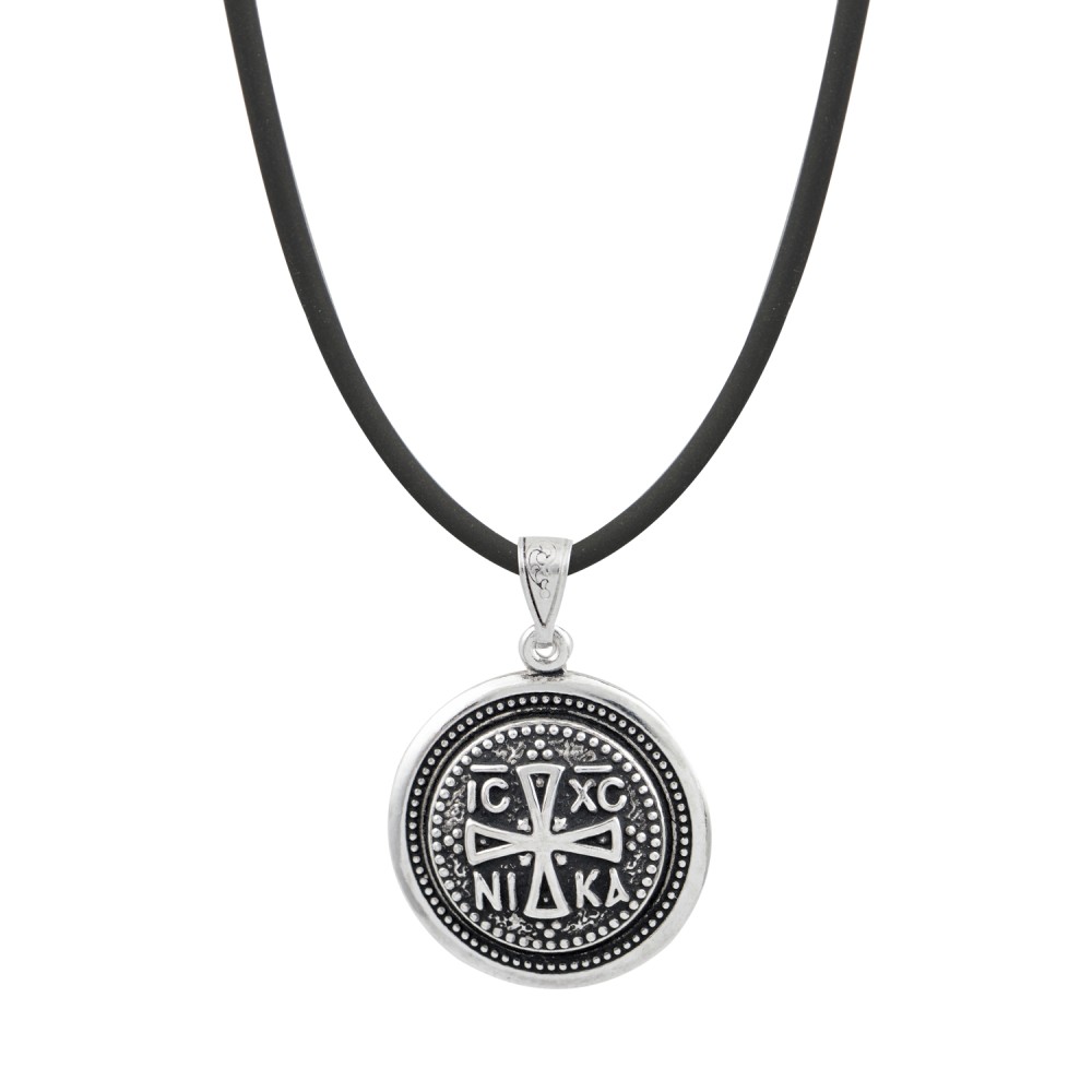 Constantine Pendant Talisman. Oxidised Silver 925