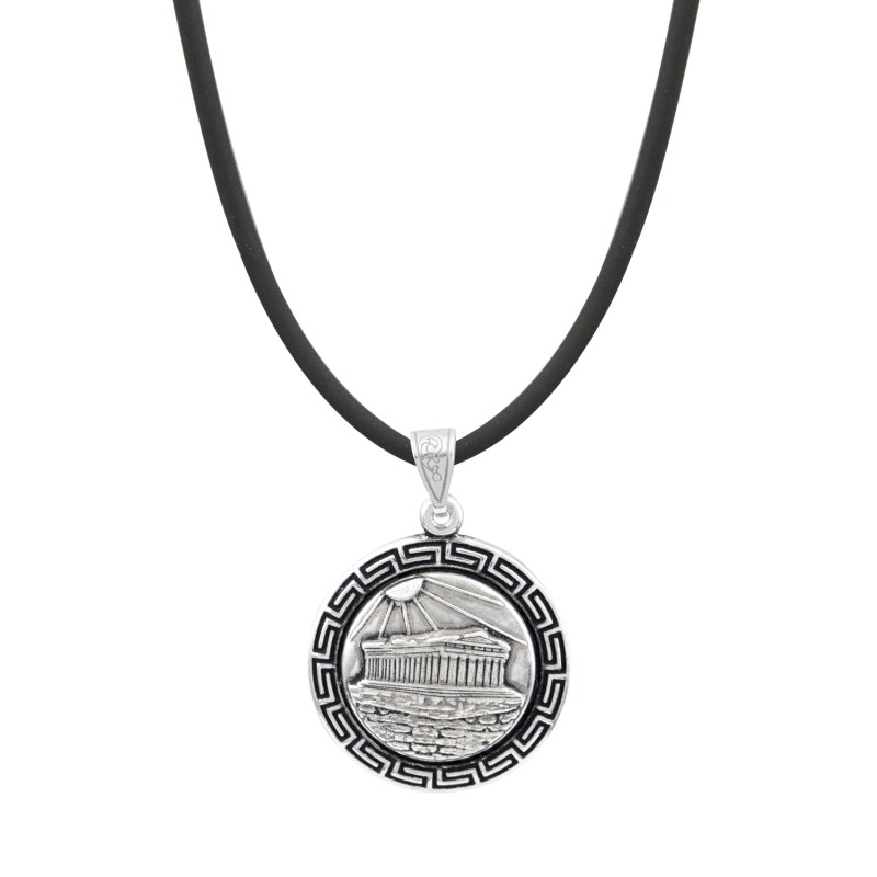 Μενταγιόν Παρθενώνας. Οξειδωμένο ασήμι 925. Μενταγιόν Παρθενώνας. Οξειδωμένο ασήμι 925.