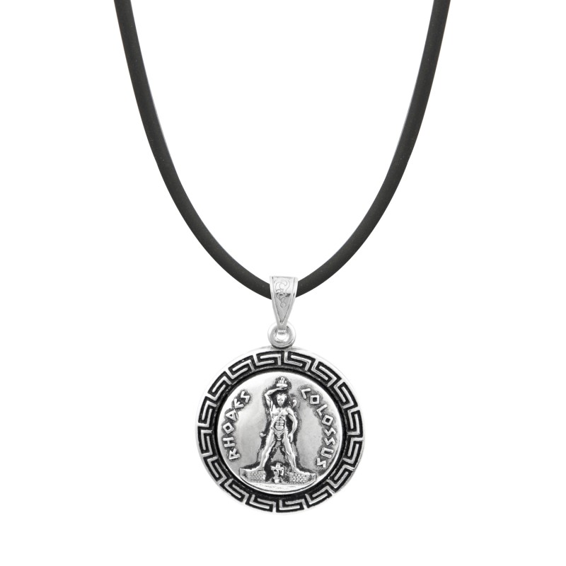 Μενταγιόν Κολοσσός της Ρόδου. Οξειδωμένο ασήμι 925. Μενταγιόν Κολοσσός της Ρόδου. Οξειδωμένο ασήμι 925.