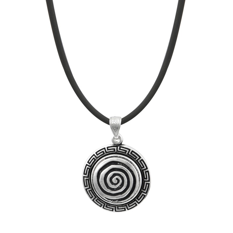 Μενταγιόν Σπίρα. Οξειδωμένο ασήμι 925. Μενταγιόν Σπίρα. Οξειδωμένο ασήμι 925.