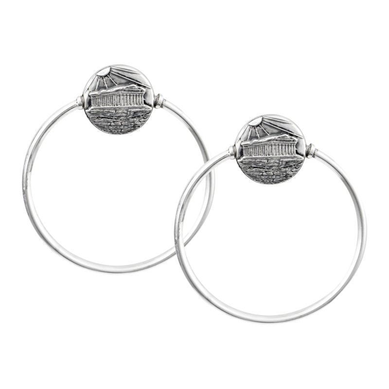 Κρίκοι Παρθενώνας. Οξειδωμένο ασήμι 925. Κρίκοι Παρθενώνας. Οξειδωμένο ασήμι 925.
