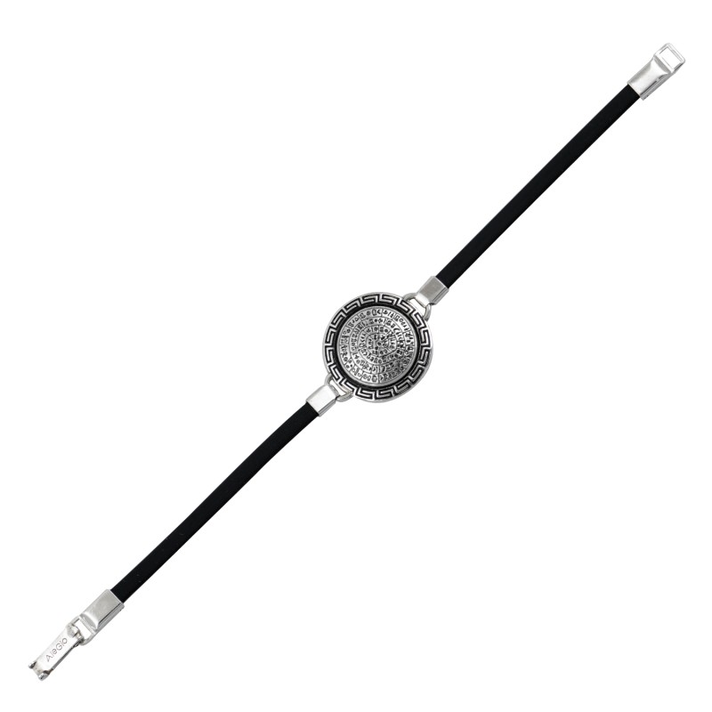 Βραχιόλι δίσκος Φαιστού. Οξειδωμένο ασήμι 925. Βραχιόλι δίσκος Φαιστού. Οξειδωμένο ασήμι 925.