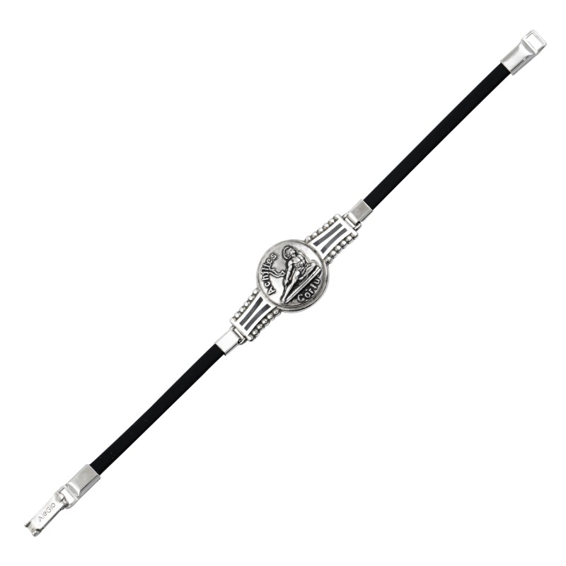 Βραχιόλι Αχιλλέας με σχέδιο. Οξειδωμένο ασήμι 925. Βραχιόλι Αχιλλέας με σχέδιο. Οξειδωμένο ασήμι 925.