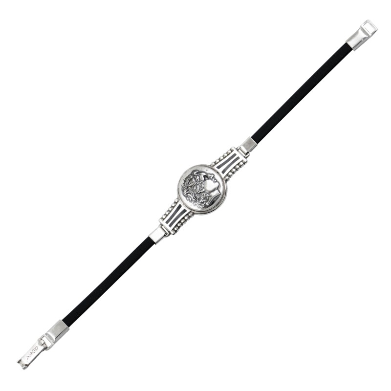 Βραχιόλι Μέγας Αλέξανδρος με σχέδιο. Οξειδωμένο ασήμι 925. Βραχιόλι Μέγας Αλέξανδρος με σχέδιο. Οξειδωμένο ασήμι 925.