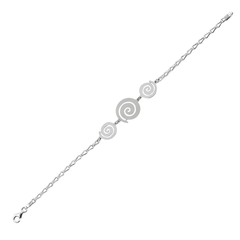 Βραχιόλι αλυσίδα τριπλή σπίρα μεγάλο. Ασήμι 925. Βραχιόλι αλυσίδα τριπλή σπίρα μεγάλο. Ασήμι 925.