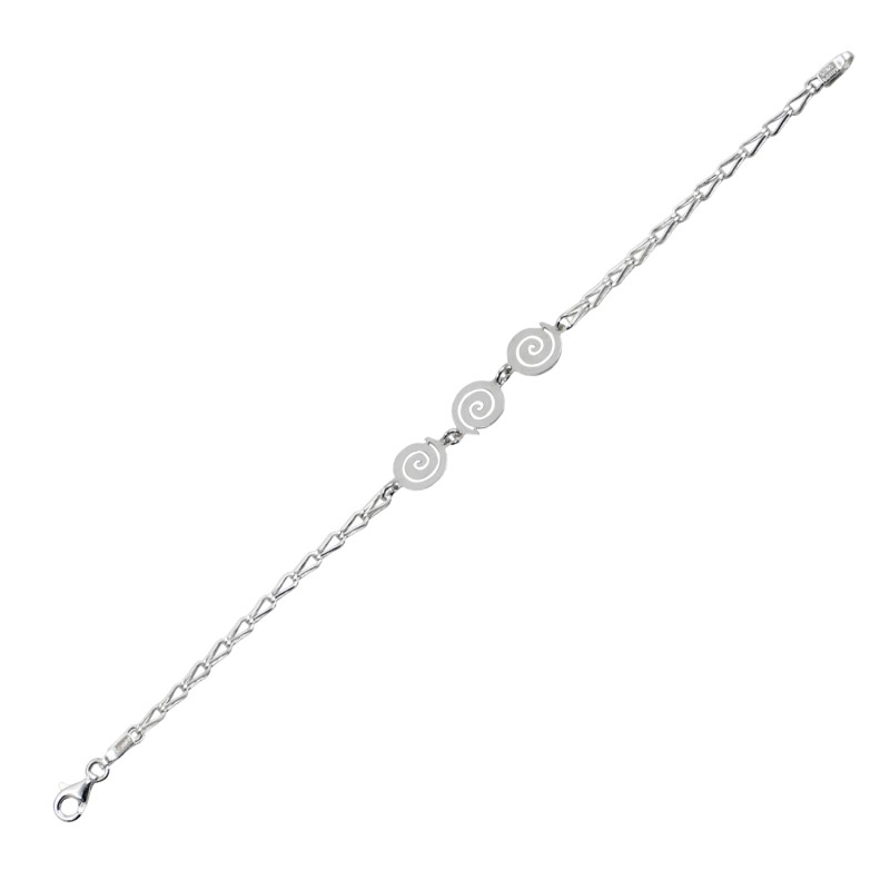 Βραχιόλι αλυσίδα τριπλή σπίρα μικρό. Ασήμι 925. Βραχιόλι αλυσίδα τριπλή σπίρα μικρό. Ασήμι 925.
