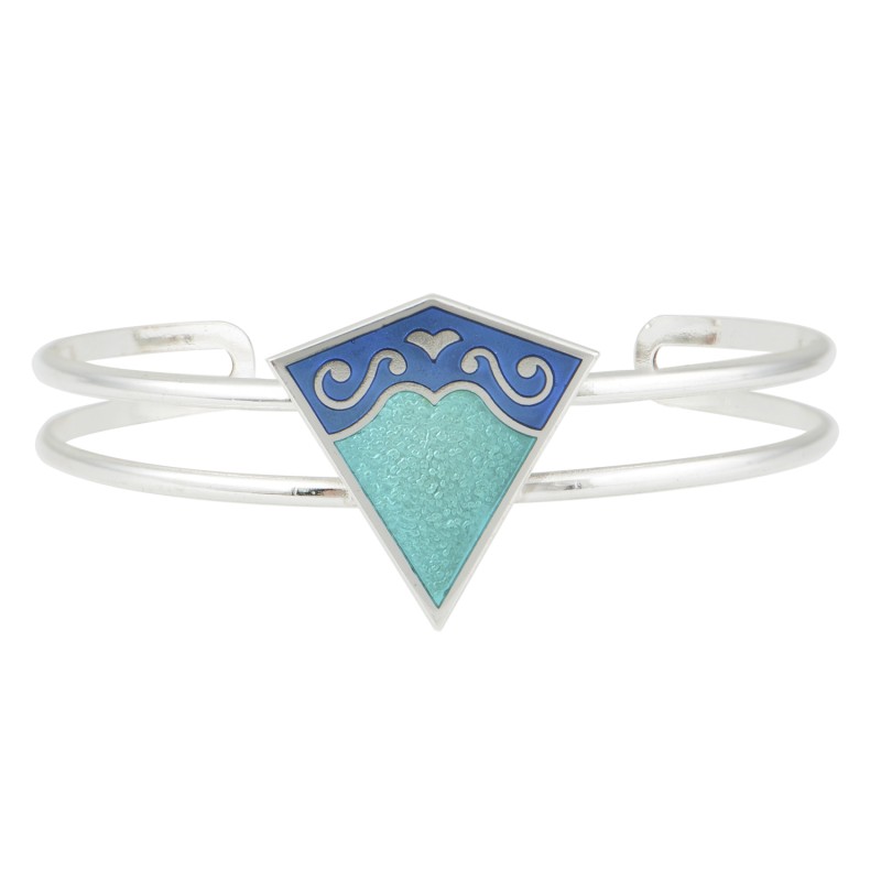 Βραχιόλι τρίγωνο, Ασήμι 925, Μπλε και γαλάζιο σμάλτο Βραχιόλι τρίγωνο, Ασήμι 925, Μπλε και γαλάζιο σμάλτο