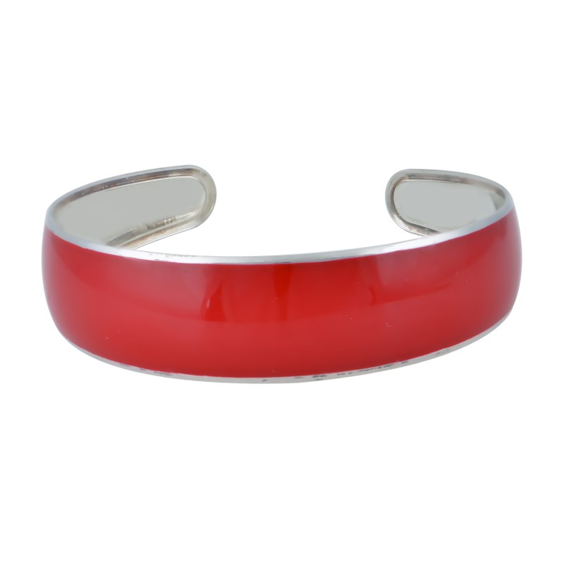 Βραχιόλι μεγάλο, Κόκκινο σμάλτο, Ασήμι 925 Βραχιόλι μεγάλο, Κόκκινο σμάλτο, Ασήμι 925
